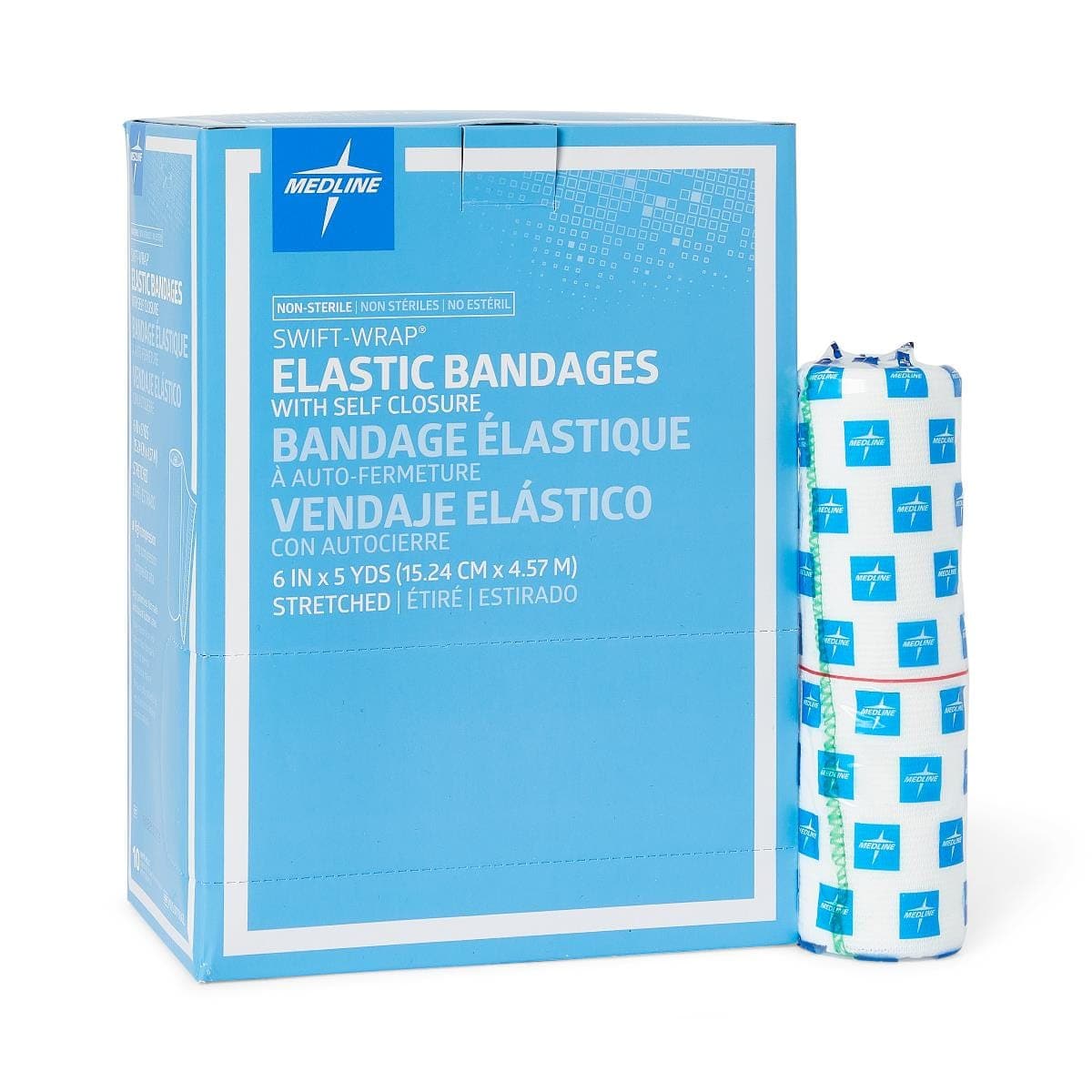 Medline 6"X5YD / Case of 50 Medline Swift-Wrap Nonsterile Elastic Bandages