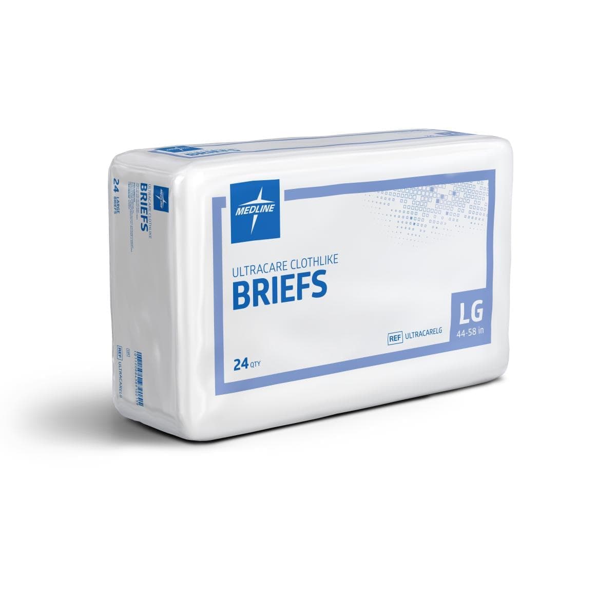 Medline Bag of 24 / LG(44-58) Medline Ultracare Adult Incontinence Briefs