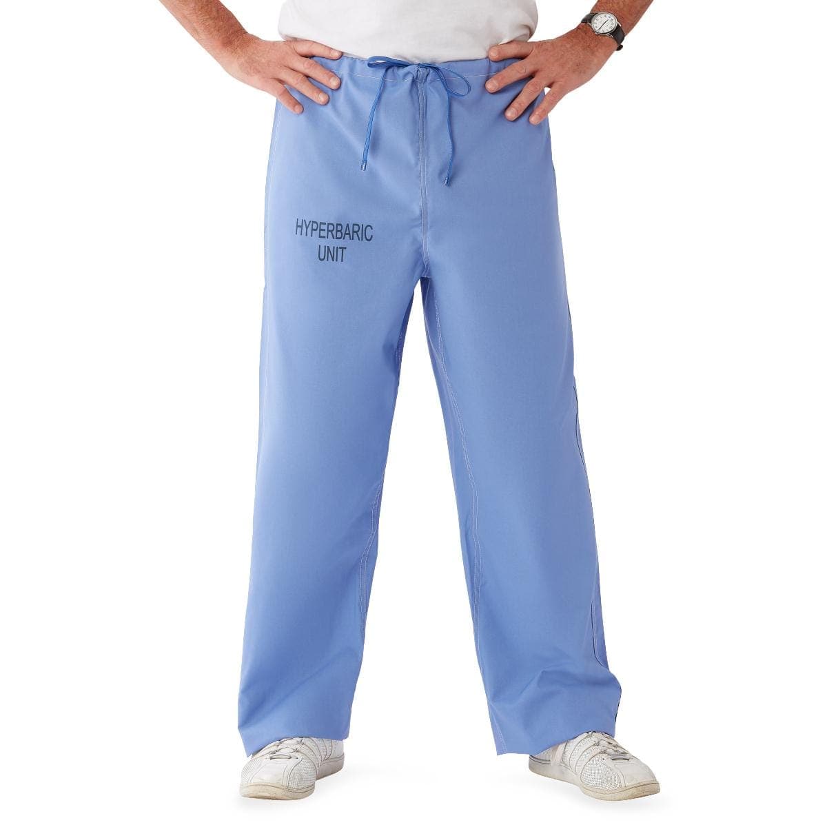 Medline Ceil Blue / 4XL Medline Unisex 100% Cotton Reversible Hyperbaric Drawstring Scrub Pants