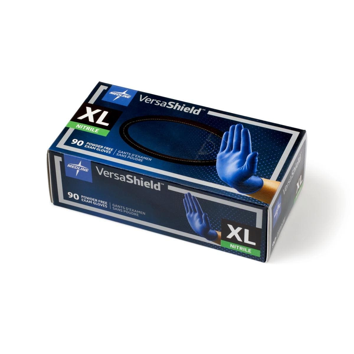 Medline Case of 900 / XL Medline VersaShield Powder-Free Nitrile Exam Gloves