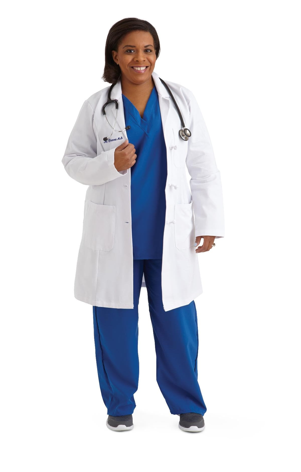 Medline XL Medline Women's 100% Cotton Staff-Length Lab Coats