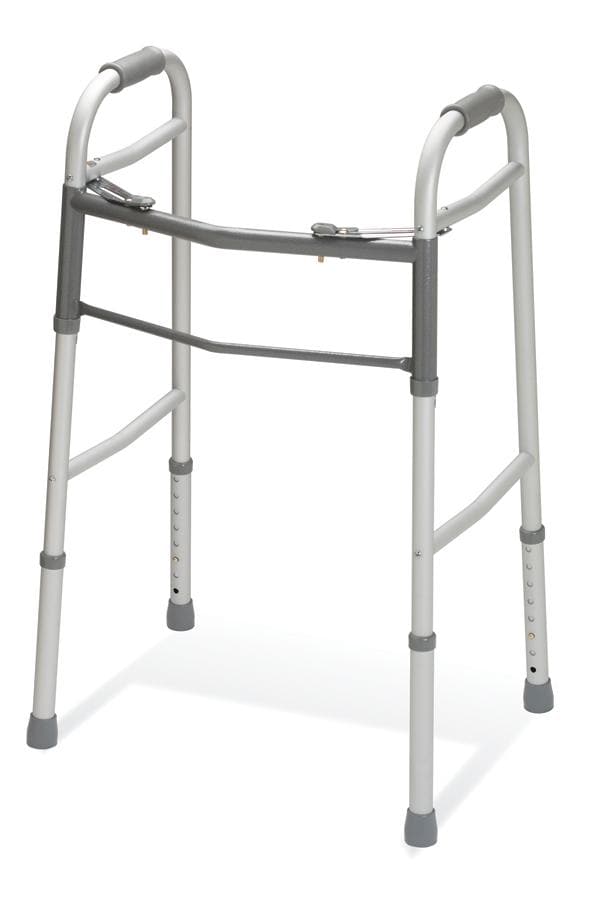 Medline 16.5" / Case of 4 Medline Youth 2-Button Folding Walkers without Wheels