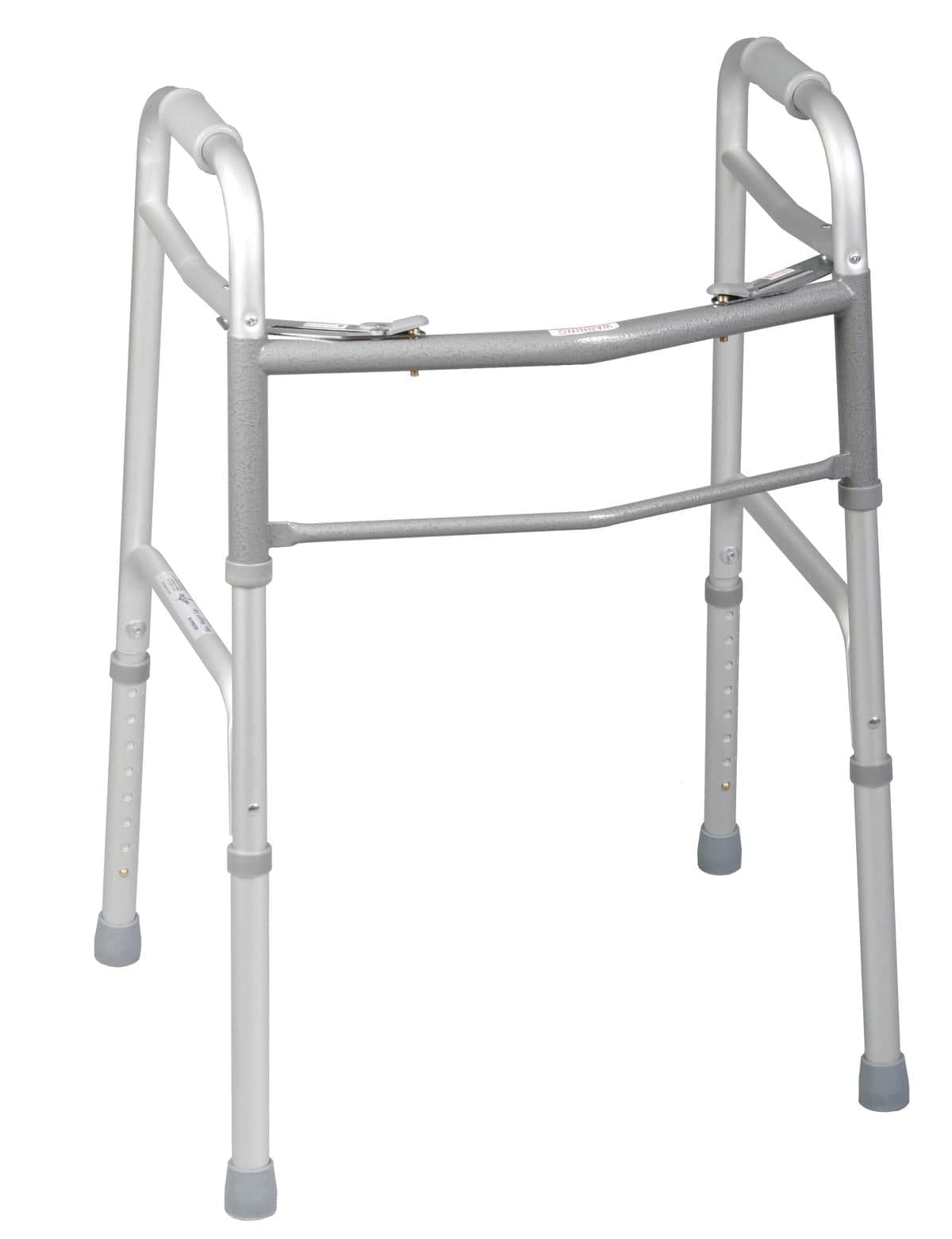 Medline 17.5" / Case of 4 Medline Youth 2-Button Folding Walkers without Wheels