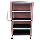 MJM International 300-Series Linen Carts MJM International Four Shelf Linen Cart