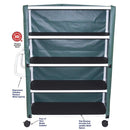 MJM International 300-Series Linen Carts MJM International Jumbo Four Shelf Linen Cart