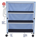 MJM International 300-Series Linen Carts MJM International Jumbo Three Shelf Linen Cart
