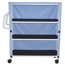 MJM International 300-Series Linen Carts MJM International Jumbo Three Shelf Linen Cart