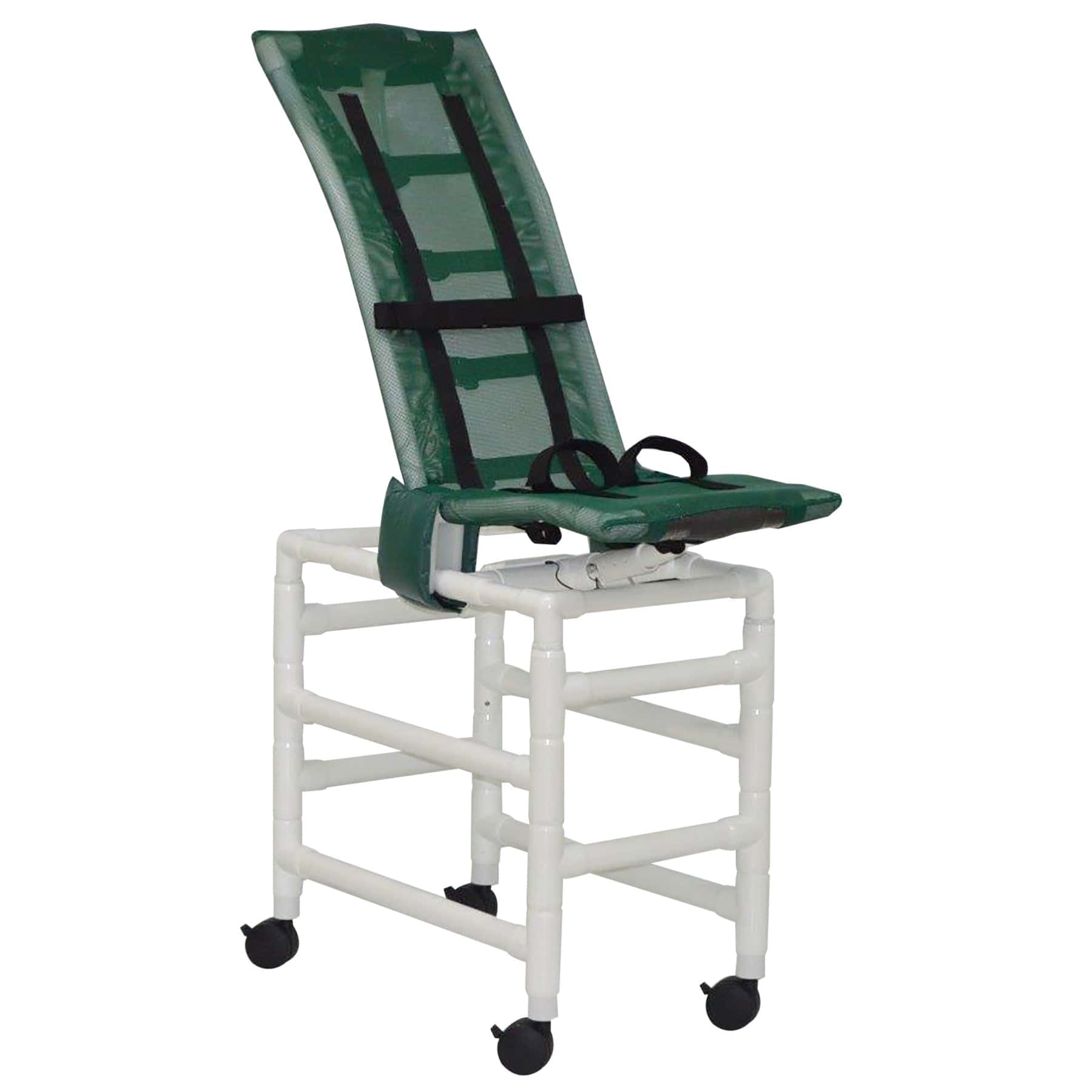 MJM International Pediatric-Reclining Chairs MJM International Large Articulating Shower Chair With Base Extension And Casters