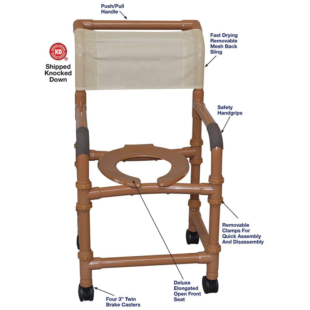 MJM International WoodTone Series Shower Chairs MJM International WoodTone Knockdown Shower Chair