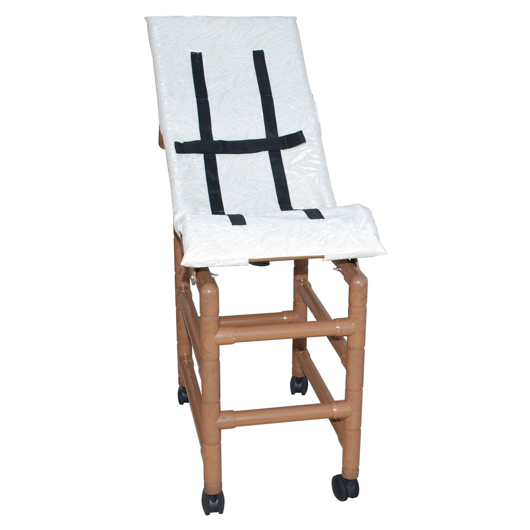 MJM International WoodTone Series Shower Chairs MJM International WoodTone Large Reclining Shower Chair With Base Extension And Casters