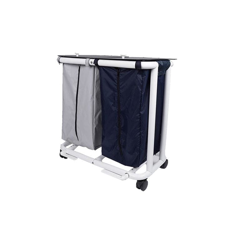 Mor-Medical Laundry Hampers Mor-Medical Deluxe New Era Patented Infection Control Small Double Hamper with Zipper Opening Bag and Foot Pedal