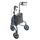 Drive Medical 3 Wheel Rollator Rolling Walker with Basket Tray and Pouch