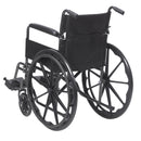 Drive Medical Silver Sport 1 Wheelchair with Full Arms and Swing away Removable Footrest