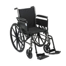 Drive Medical Cruiser III Light Weight Wheelchair with Flip Back Removable Arms