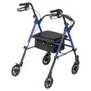 Drive Medical Adjustable Height Rollator Rolling Walker with 6" Wheels