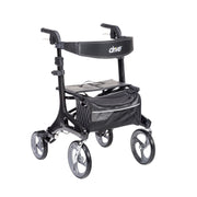 Drive Medical Nitro Elite CF Carbon Fiber Rollator Rolling Walker, Black