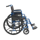 Drive Medical Blue Streak Wheelchair with Flip Back Desk Arms