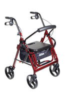 Drive Medical Duet Dual Function Transport Wheelchair Rollator Rolling Walker