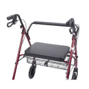 Drive Medical Heavy Duty Bariatric Rollator Rolling Walker with Large Padded Seat
