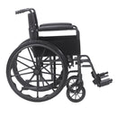 Drive Medical Silver Sport 1 Wheelchair with Full Arms and Swing away Removable Footrest