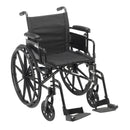 Drive Medical Cruiser X4 Lightweight Dual Axle Wheelchair with Adjustable Detatchable Arms