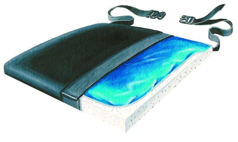 SkilCare Cushions SkilCare Bariatric Thin-Line Gel-Foam 18" Cushion w/LSI Cover,18x2"