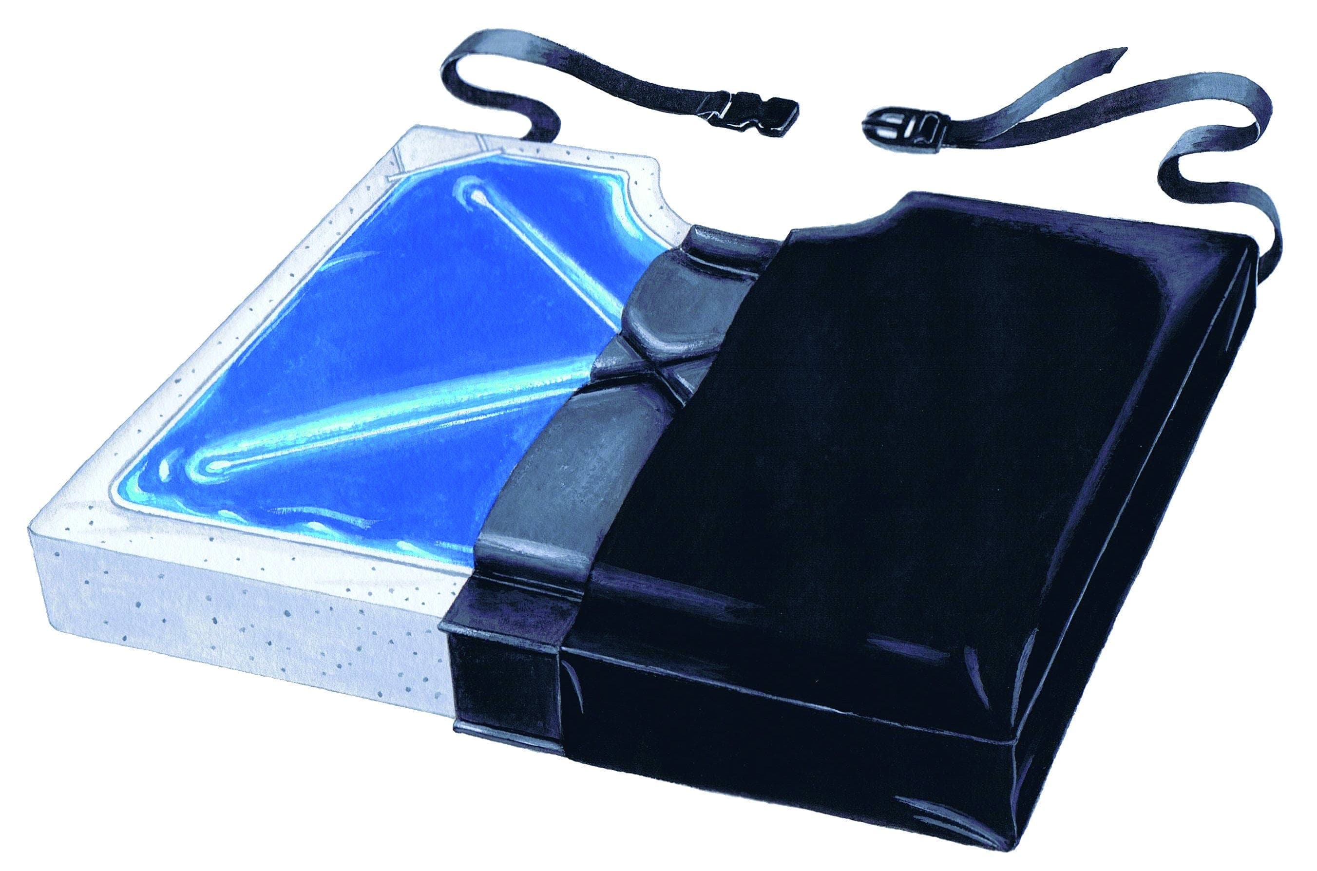 SkilCare Cushions SkilCare Gel-Foam 16" Vinyl X-Cushion, w/Coccyx Cutout w/LSI Cover