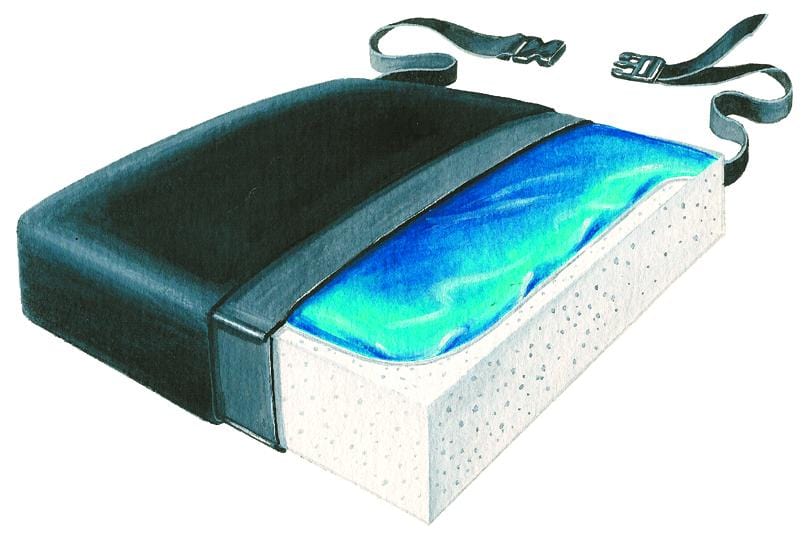 SkilCare Cushions SkilCare Gel-Foam 20" Cushion with Coccyx Cutout & LSI Cover