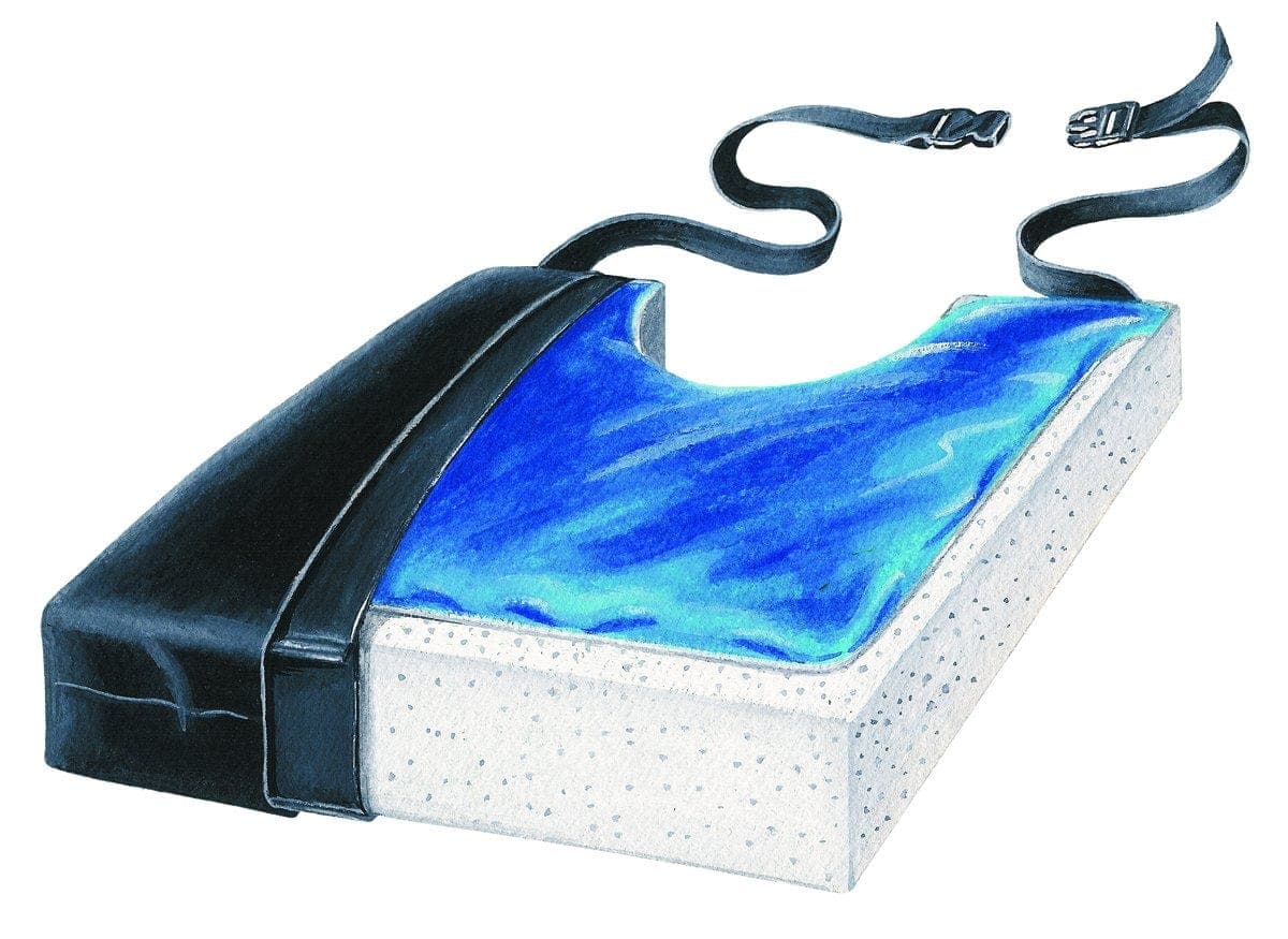 SkilCare Cushions SkilCare Gel-Foam 20" Cushion with Coccyx Cutout & LSI Cover