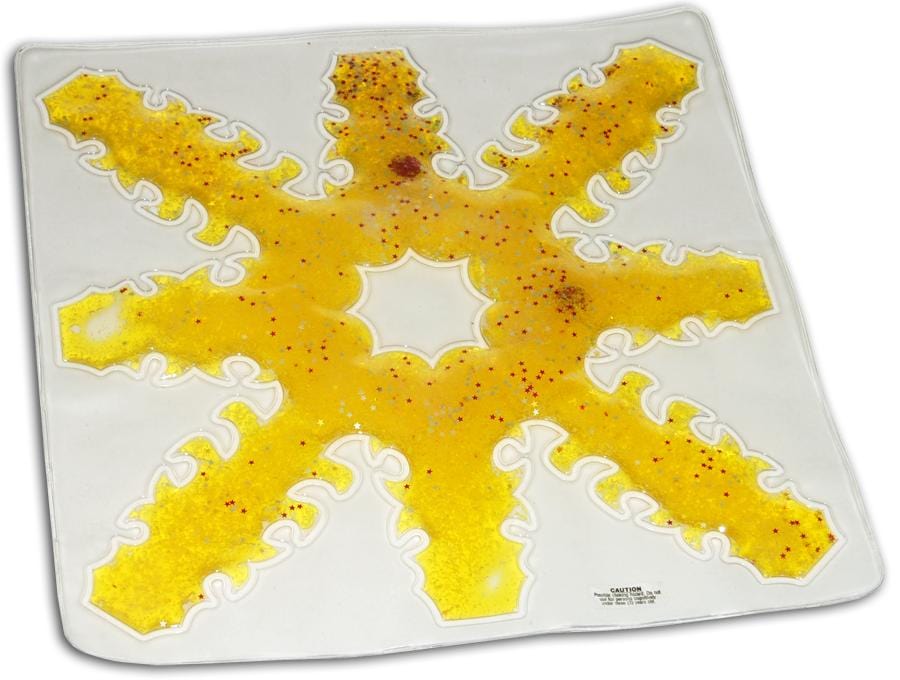 SkilCare Sensory Integration Yellow SkilCare Light Box 8 Spoke Snow Flake Gel Pad - Blue