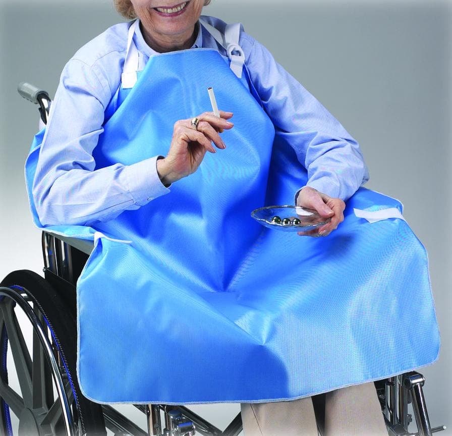 SkilCare Safety SkilCare Smokers Apron for Wheelchair, White