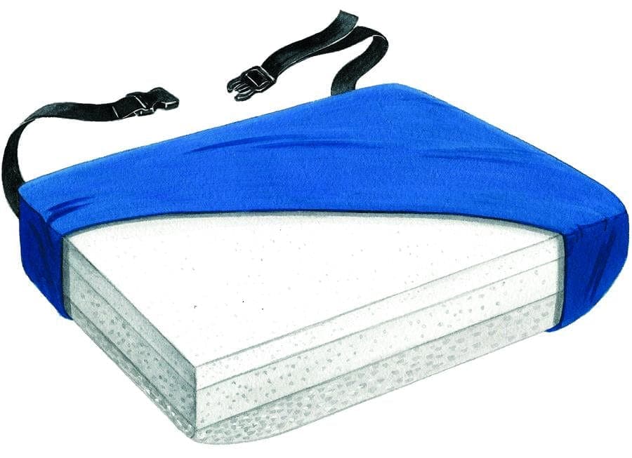 SkilCare Cushions SkilCare Tri-Foam 16" Gel-Infused Visco Sling Seat Cushion w/LSII Cover