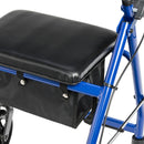 Drive Medical Aluminum Rollator Rolling Walker with Fold Up and Removable Back Support and Padded Seat