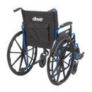 Drive Medical Blue Streak Wheelchair with Flip Back Desk Arms