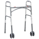 Drive Medical Heavy Duty Bariatric Two Button Walker with Wheels