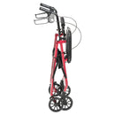 Drive Medical Rollator Rolling Walker with 6" Wheels, Fold Up Removable Back Support and Padded Seat