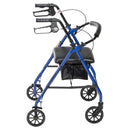 Drive Medical Rollator Rolling Walker with 6" Wheels, Fold Up Removable Back Support and Padded Seat