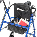 Drive Medical Rollator Rolling Walker with 6" Wheels, Fold Up Removable Back Support and Padded Seat