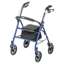 Drive Medical Four Wheel Rollator Rolling Walker with Fold Up Removable Back Support