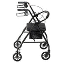 Drive Medical Rollator Rolling Walker with 6" Wheels, Fold Up Removable Back Support and Padded Seat