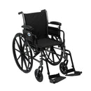 Drive Medical Cruiser III Light Weight Wheelchair with Flip Back Removable Arms