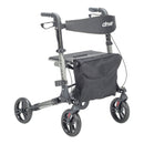 Drive Medical Compact Folding Rollator Rolling Walker, Grey/Black