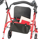Drive Medical Four Wheel Rollator Rolling Walker with Fold Up Removable Back Support