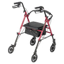 Drive Medical Adjustable Height Rollator Rolling Walker with 6" Wheels